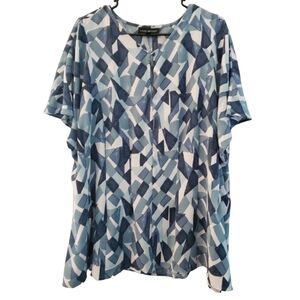 Lane Bryant geometric print short sleeve top